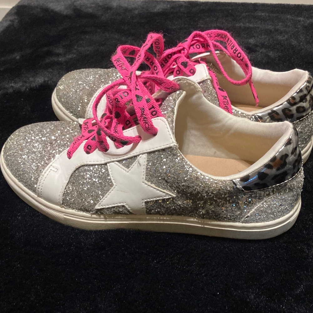Torrid Glitter Sneakers with Hot Pink Laces